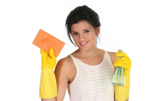 Professional cleaning of a shared building entrance in W6