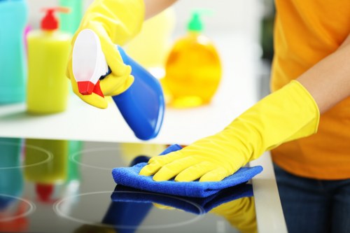 Shared stairwell cleaning in a West London property