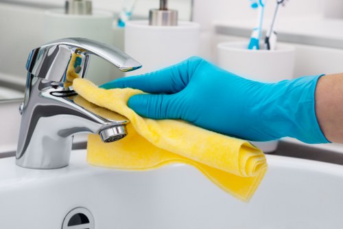 Local deep cleaning team working in a W6 residential property