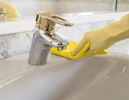 Trained W6 cleaners following safe cleaning procedures